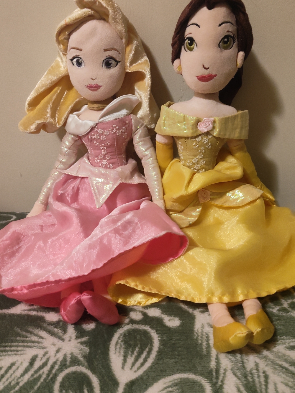 Plush Princess Doll - Pink and Yellow Soft Toy Pair